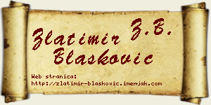Zlatimir Blašković vizit kartica